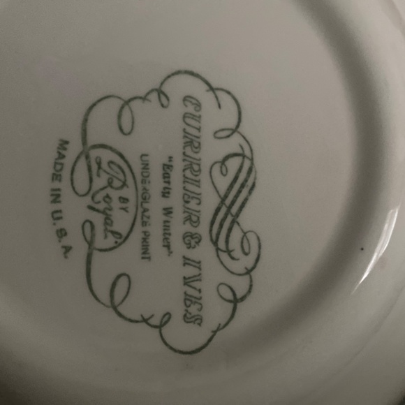 Rare, vintage Currier & Ives dinnerware / dishware - Picture 6 of 6